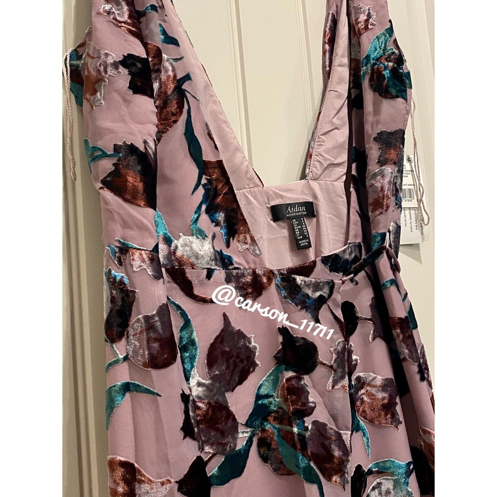 NWT BHLDN Sancia Velvet Burnout Wrap Dress 2 - Picture 6 of 11